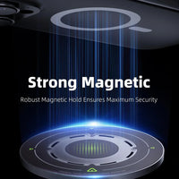 Close-up of the holder's magnetic base and its magnet array