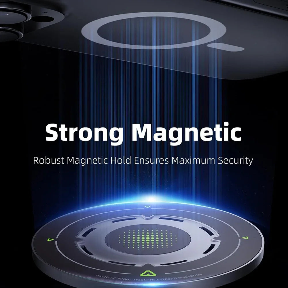 Close-up of the holder's magnetic base and its magnet array